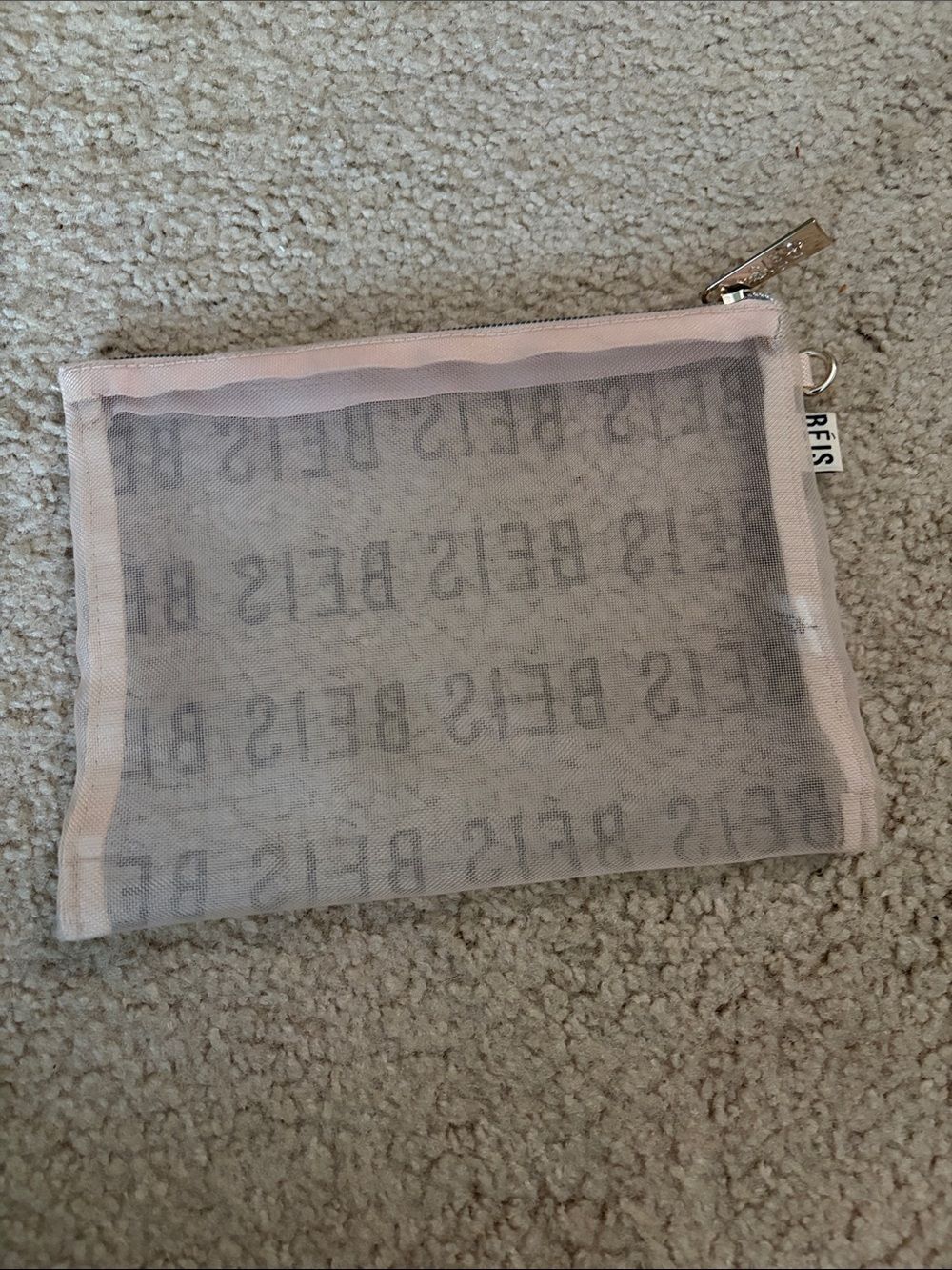 Beis Mesh Toiletry Neutral Zip Bag - Picture 4 of 5